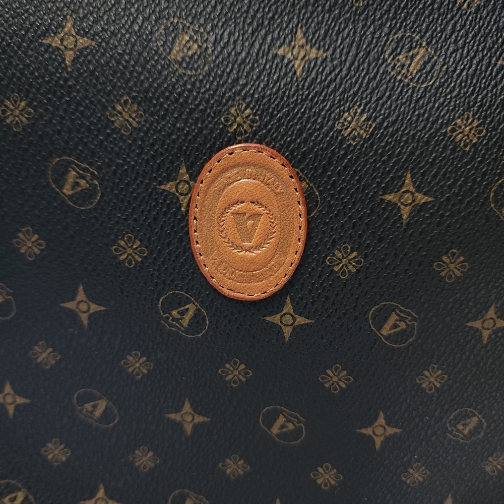 Valleverde Brown And Tan All Over Logo Tote Bag - Picture 3 of 8